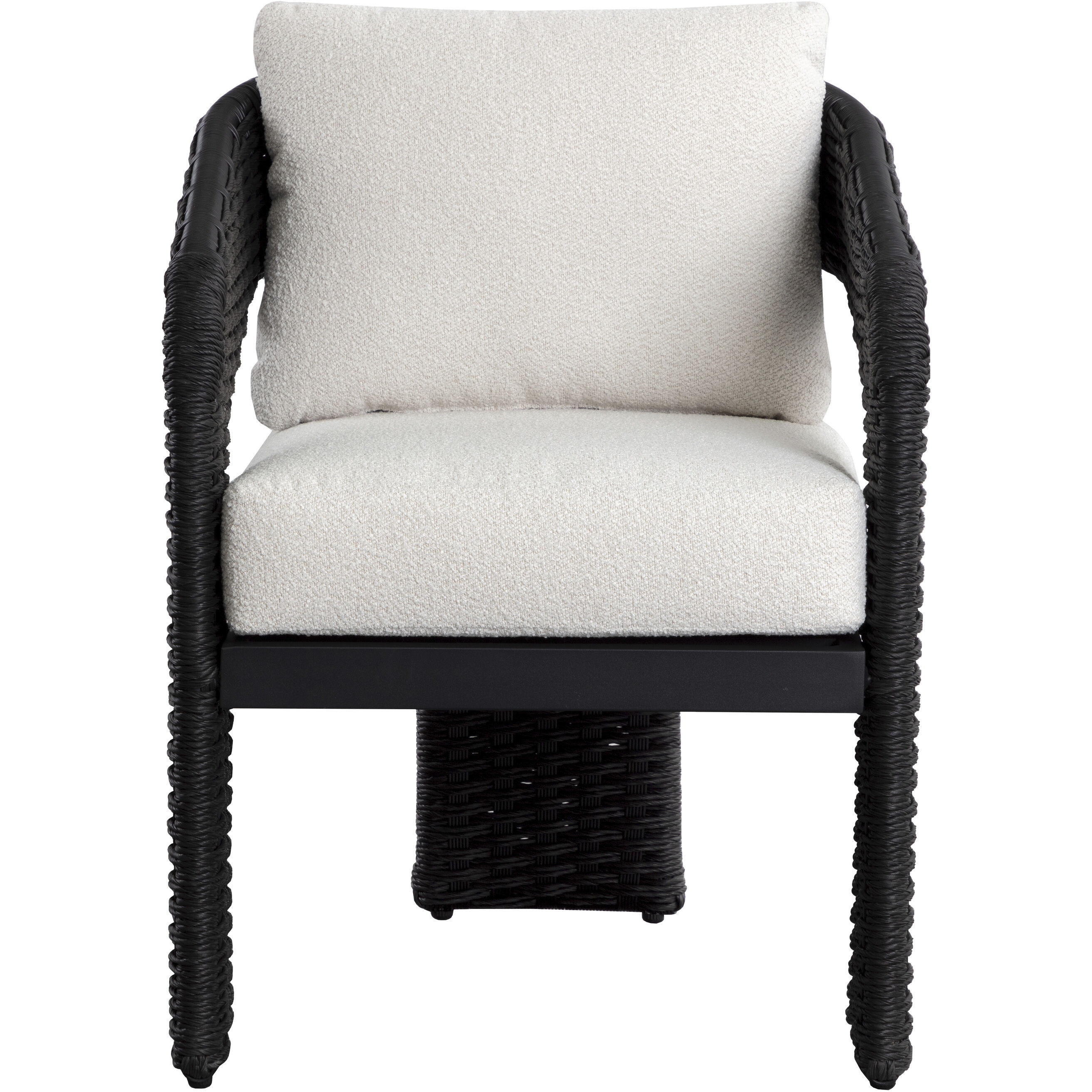 Pylos Black / Louis Cream Outdoor Dining Armchair